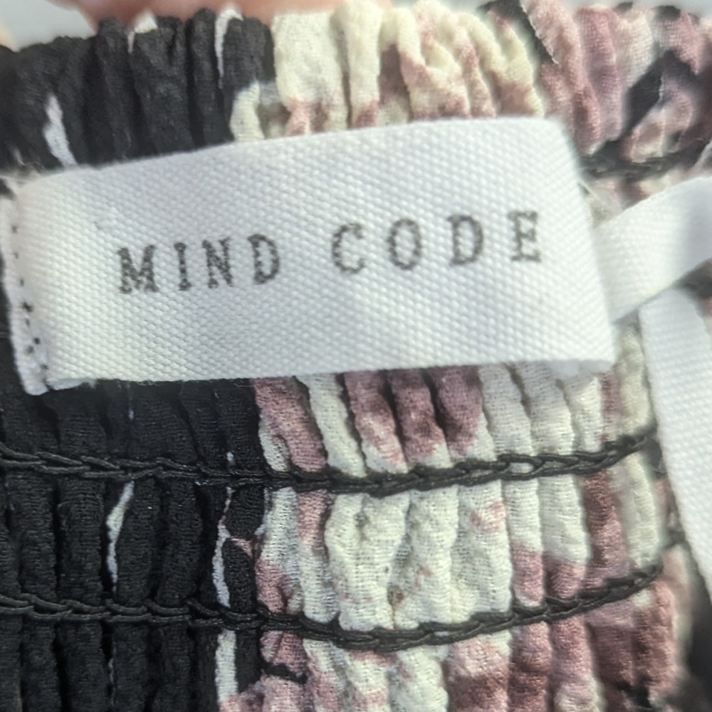 Mind Code Size Small Black Floral Mini Dress - image 15